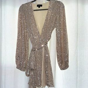 Silver sequins dress
